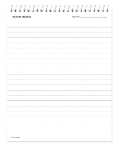 Spanish Vertical Writing Book For Boys