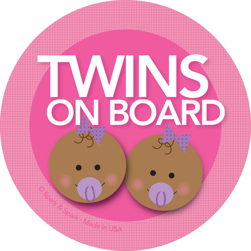 On Board Stickers Afr. Amer. Twin Girls