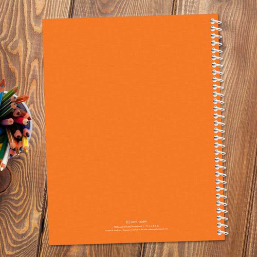 Double Initial Orange Kids Notebook
