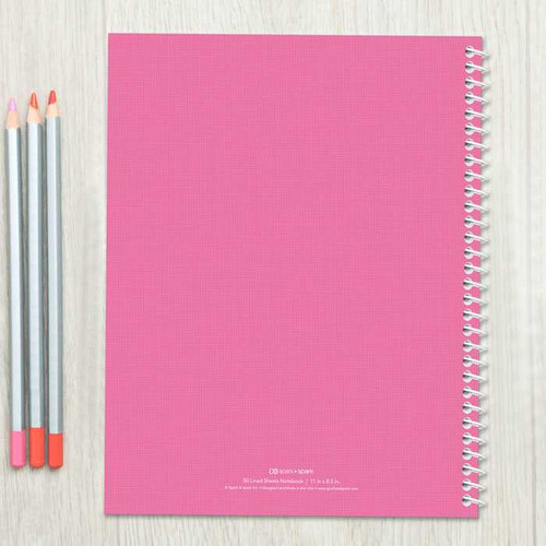 Double Initial Pink Kids Notebook