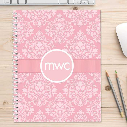 Pink Sweet Damask Kids Notebook