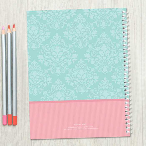 Pretty Blue Damask Kids Notebook