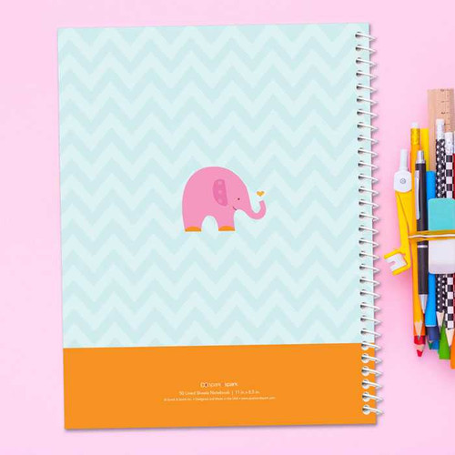 Sweet Pink Elephant Kids Notebook