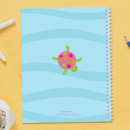 Swimming Pink Turtle Kids Notebook