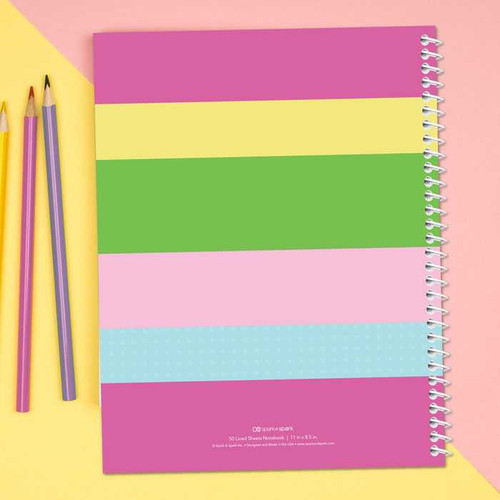 Turtle and Happy Bird Kids Notebook
