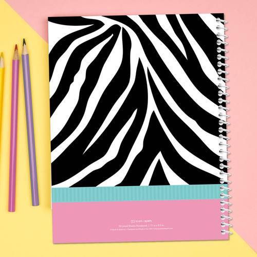 Zebra and Pink Kids Notebook