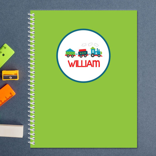 choo choo train personalized notebook for kids
