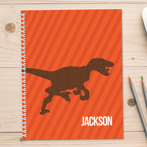Dino and Me Orange Kids Notebook