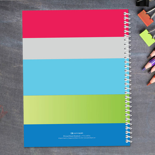 fun circus animals personalized notebook for kids