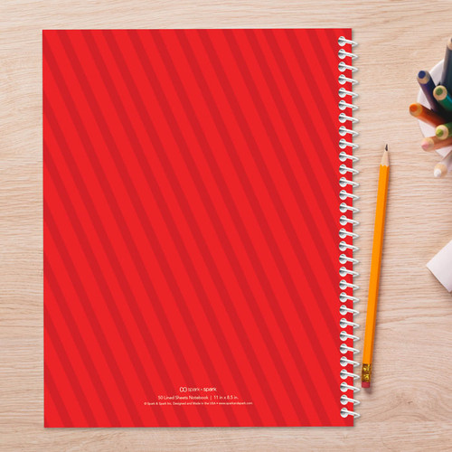 just like me red personalized notebook for kids