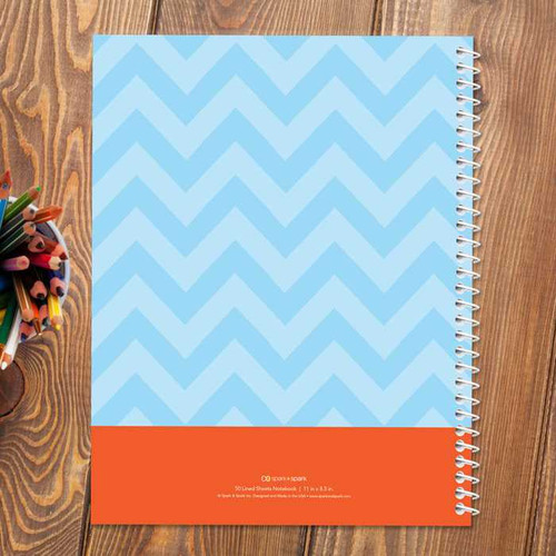 little mr. mustache personalized notebook for kids
