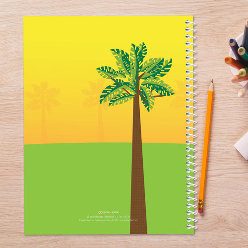 monkeys in the jungle personalized notebook for kids