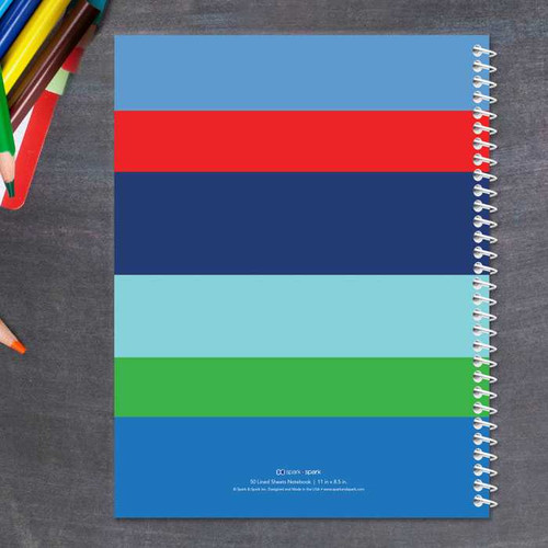 rocket in space personalized notebook for kids