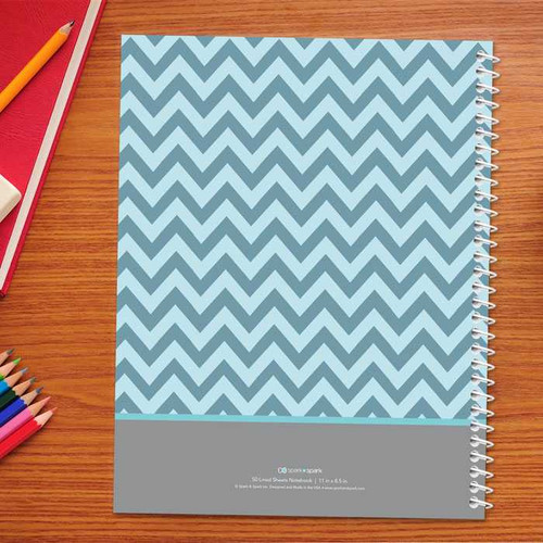 sweet little blue whale personalized notebook for kids