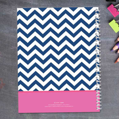 Chevron Blue and Pink Kids Notebook