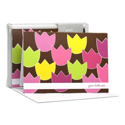 Beautiful Blank Notecard | Tulip Bunch Pink