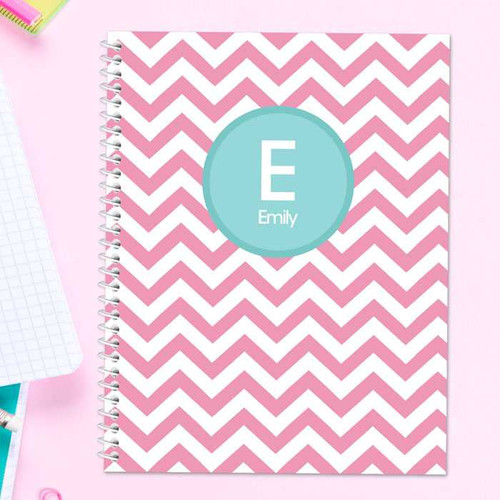 Pink & Aqua Chevron Kids Notebook