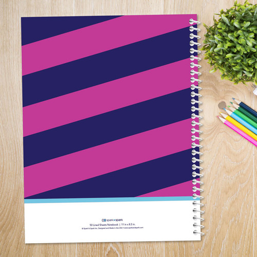 Fun Initials Magenta Kids Notebook