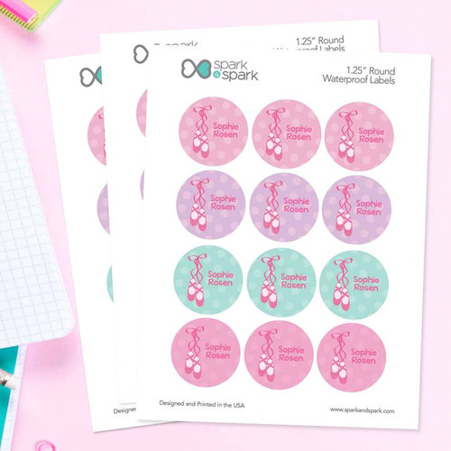 Ballerina Shoes Waterproof Labels for Kids