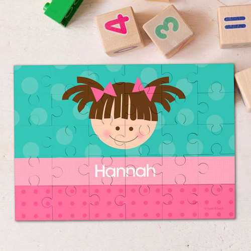 Just Like Me Girl-Aqua Personalized Puzzles By Spark & Spark