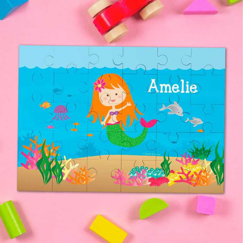 Sweet Mermaid Personalized Puzzles