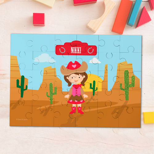 Cowgirl Personalized Puzzles