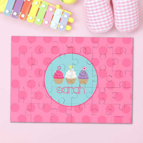 Three Sweet Cupcakes Personalized Puzzles By Spark & Spark