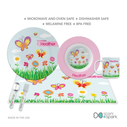 A Butterfly Field Kids Plates
