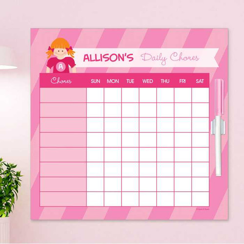 Super Girl Chore Chart