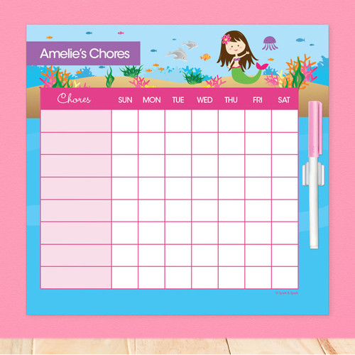 Sweet Mermaid Chore Chart