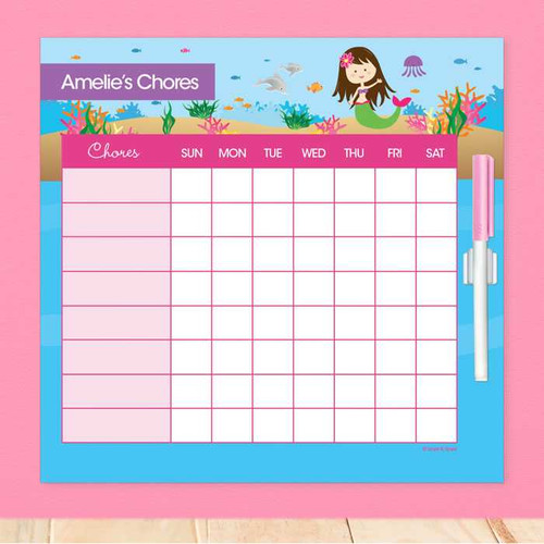 Sweet Mermaid Chore Chart