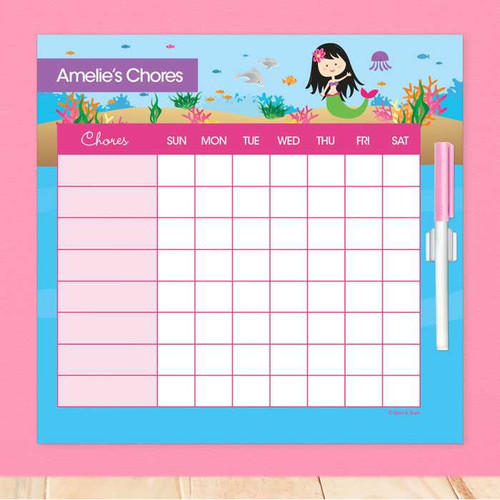 Sweet Mermaid Chore Chart