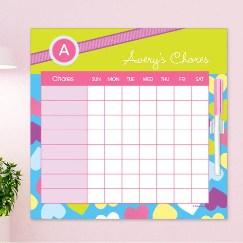 Happy Hearts Chore Calendar