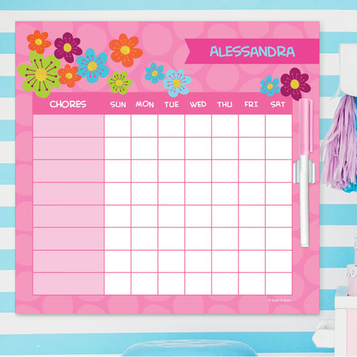 Shiny Bold Flowers Chores For Kids