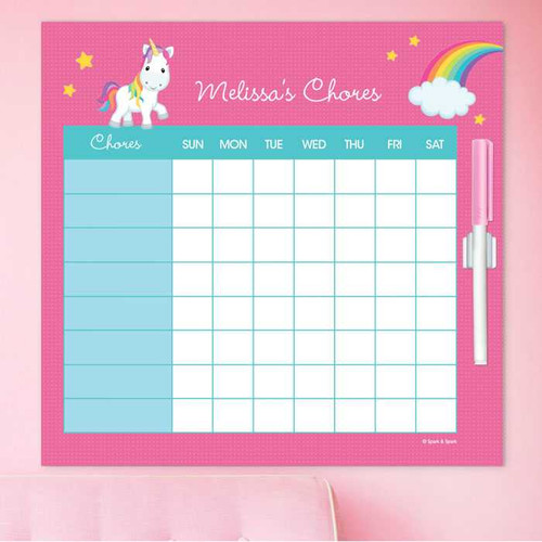 Rainbow Unicorn Charts For Kids