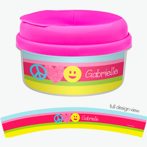 Peace And Love Signs Snack Bowls For Kids