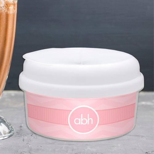 Initials On Chevron Toddler Snack Bowl