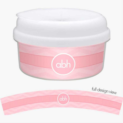 Initials On Chevron Toddler Snack Bowl