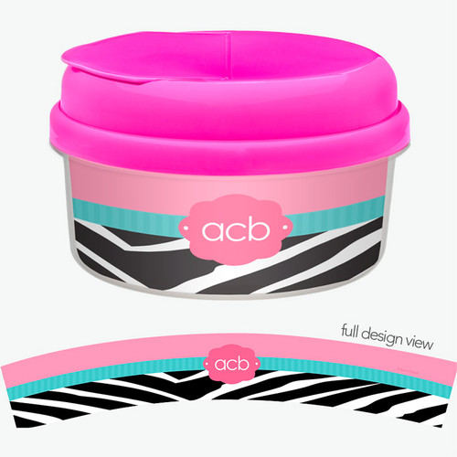 Zebra And Pink Snackbowls For Toddlers