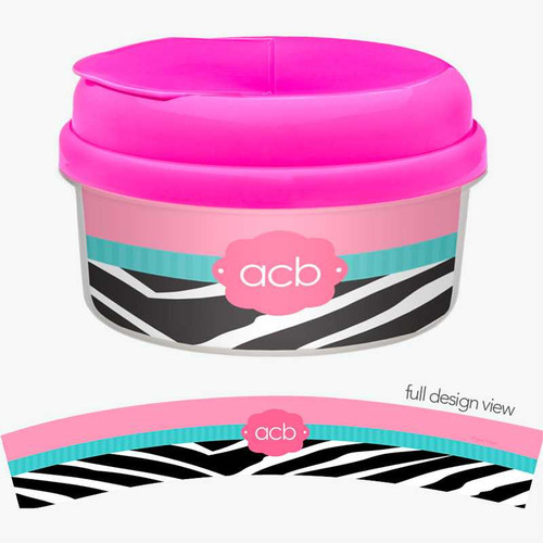 Zebra And Pink Snackbowls For Toddlers