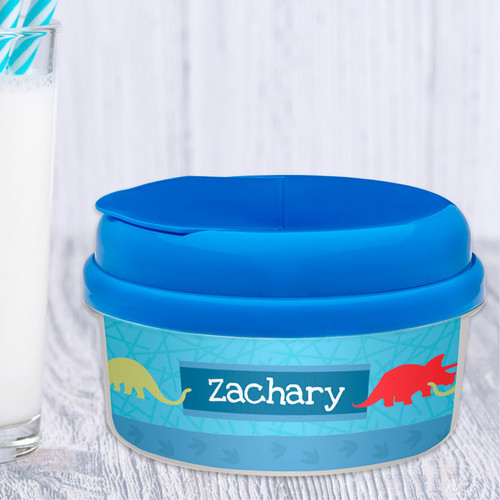 Dinosaur Trails Personalized Snack Bowl