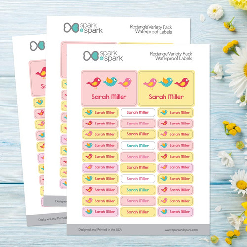 Sweet Little Birds Labels Rectangular Pack