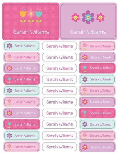 Sweet Little Blooms Labels Rectangular Pack (Set of 128)
