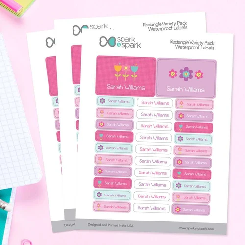 Sweet Little Blooms Labels Rectangular Pack