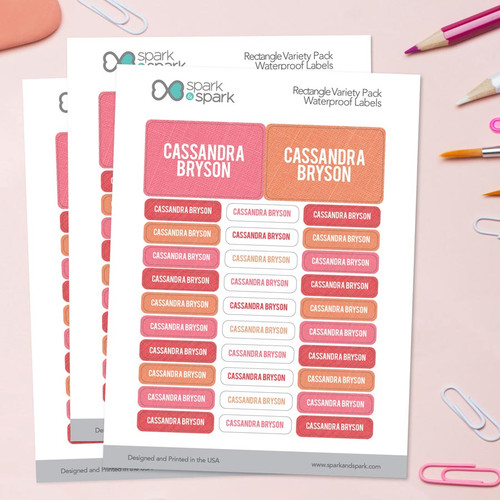 Linen Girl Shades - Pink Labels Rectangular Pack