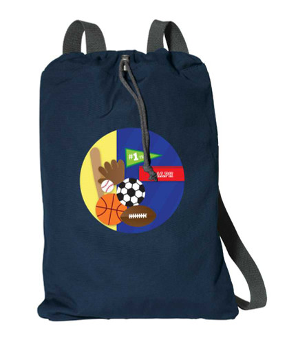 My Love For Sports Personalized Cinch Bags