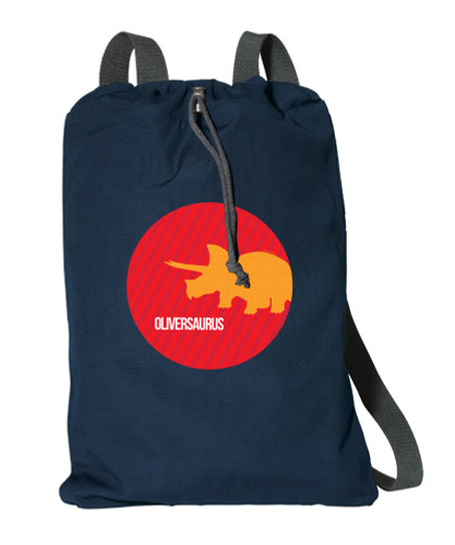 Dino And Me Red Personalized Bags For Kids