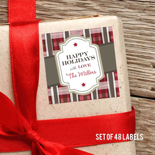 Xmas Pattern Gift Label