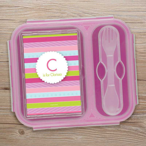 Pastel Stripes Collapsible Bento Box