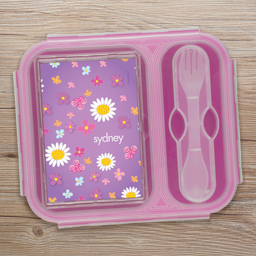 Purple Field Of Flowers Collapsible Bento Box